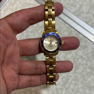 Invicta Gold and Blue Watch